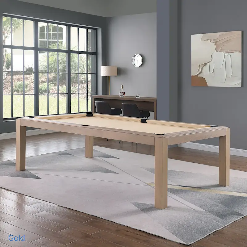 Olivia 8ft Driftwood Ash Billiard Slate Pool Table with Dining Top