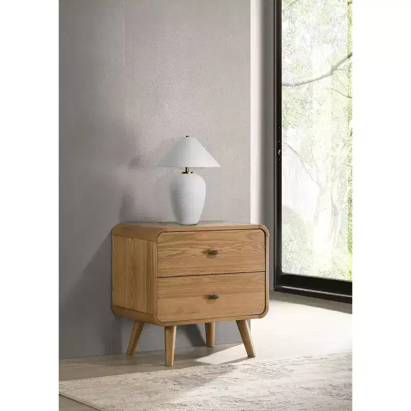 Pine 2-Drawer Nightstand 26.5''H