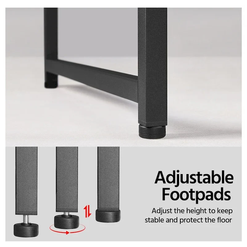 47.5-inch Home Office Computer Desk with Power Outlet and Elevated Bookshelf