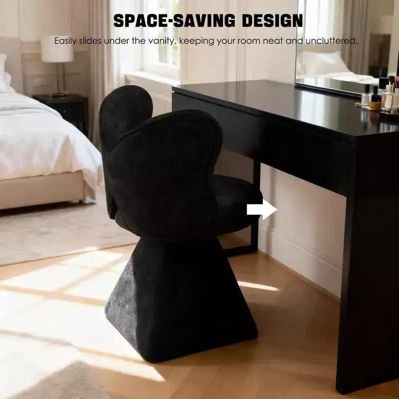 Multi-Color Butterfly Back Swivel Vanity Chair, Seats 1