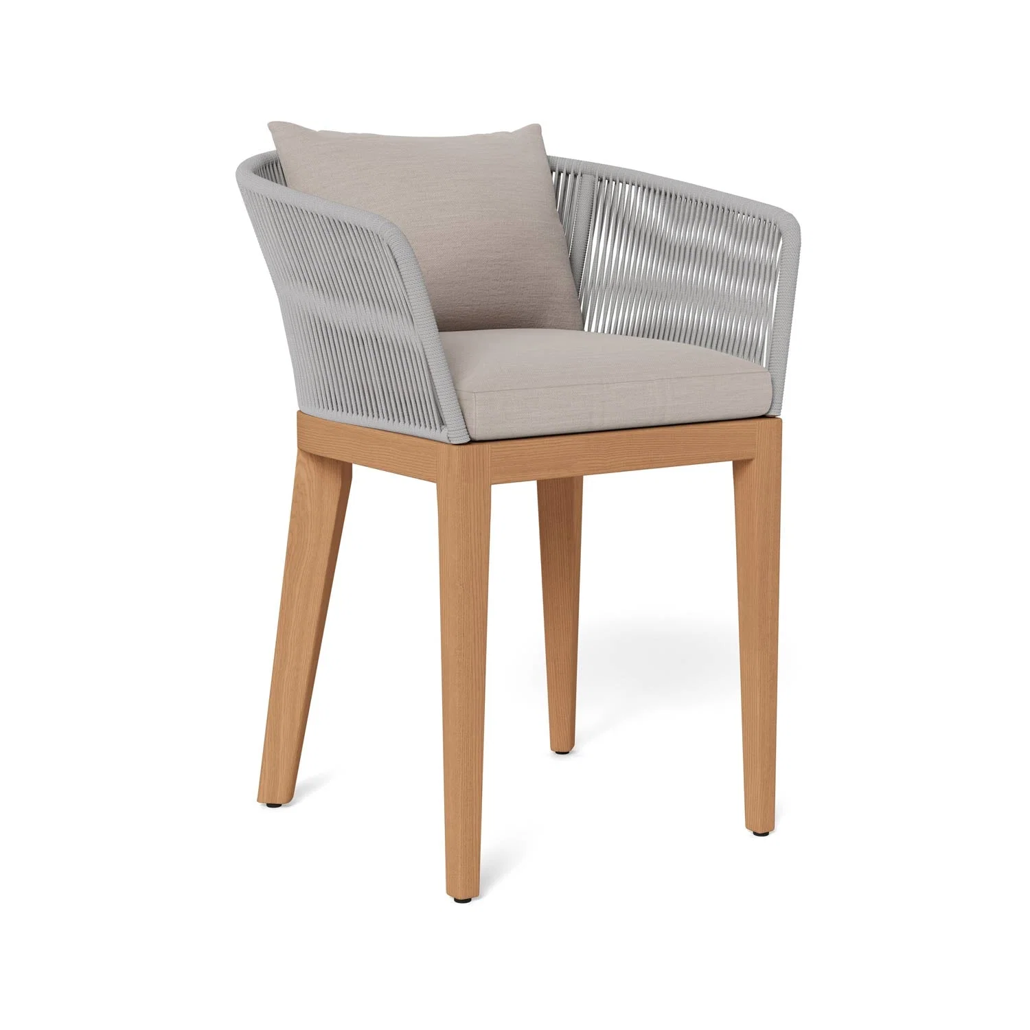 Upholstered Teak Outdoor Bar Stool