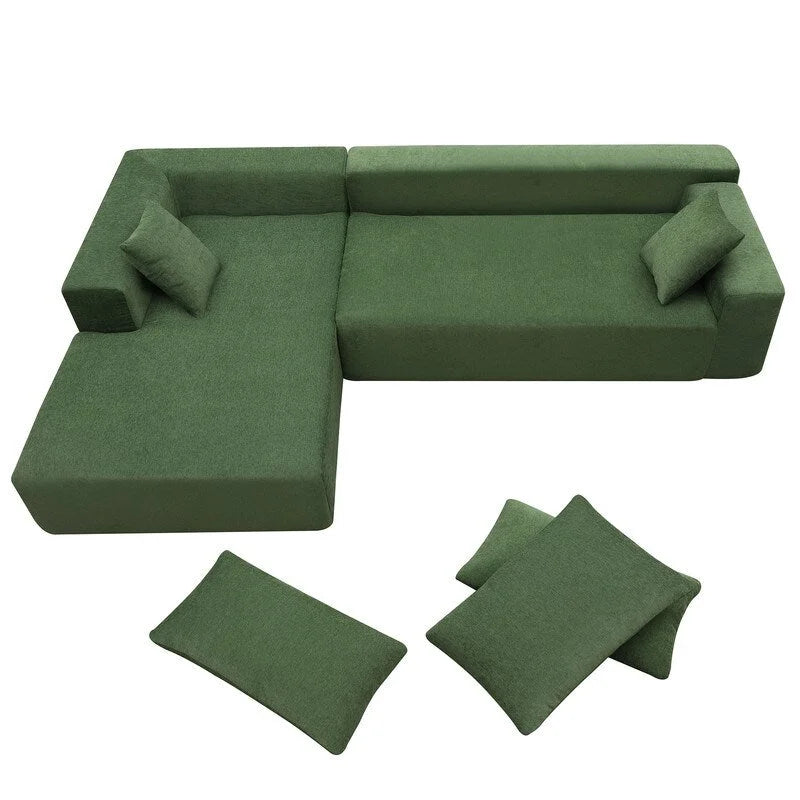 Modular Sectional Sofa Set, Modern Minimalist Style Upholstered Couch Sofa