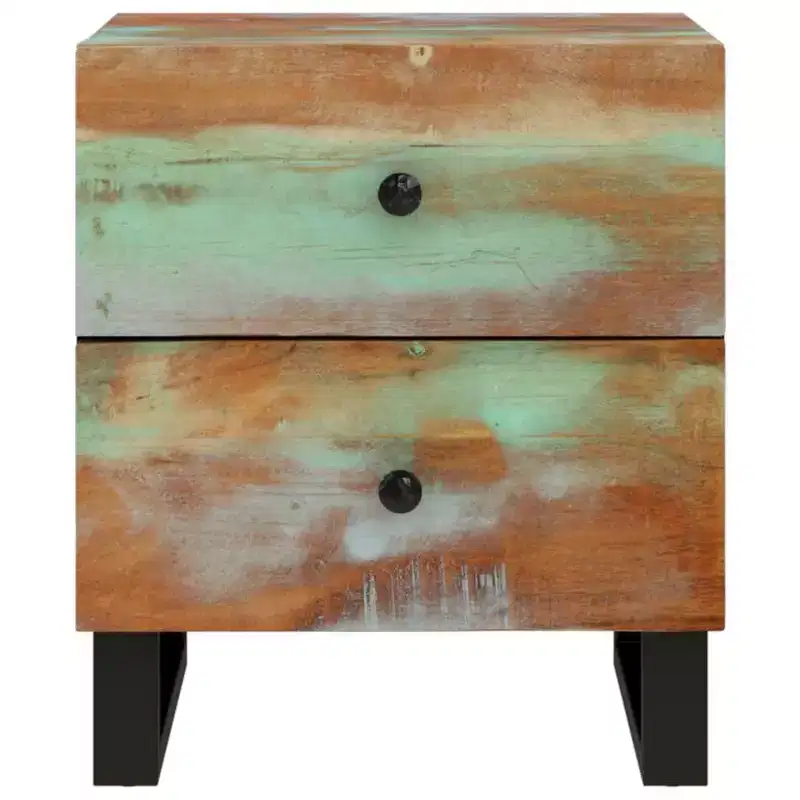 Rattan Wood Nightstand